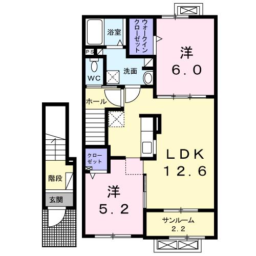 Floor plan for room 203