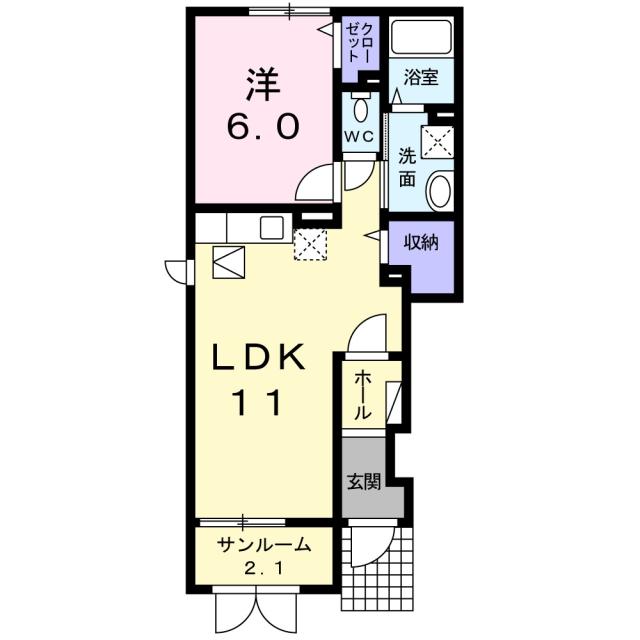 Floor plan for room 101
