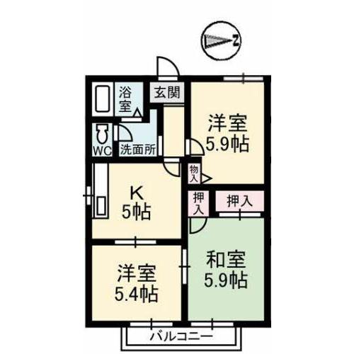Floor plan for room 203