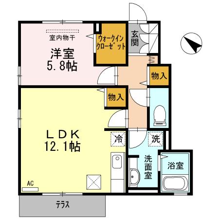 Floor plan for room 102