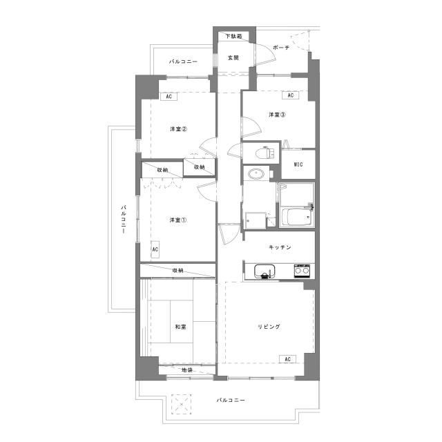 Floor plan for room 401