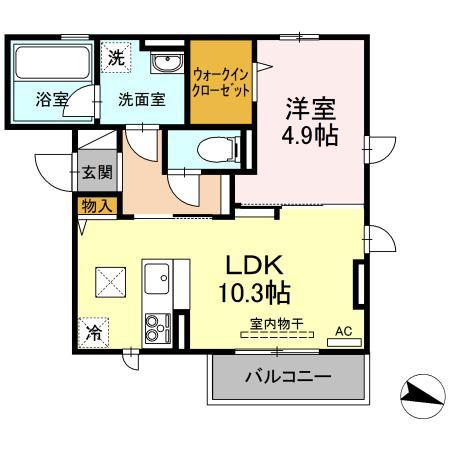 Floor plan for room 102