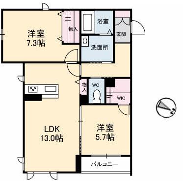 Floor plan for room 201