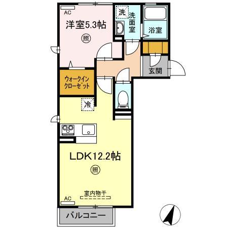 Floor plan for room 203