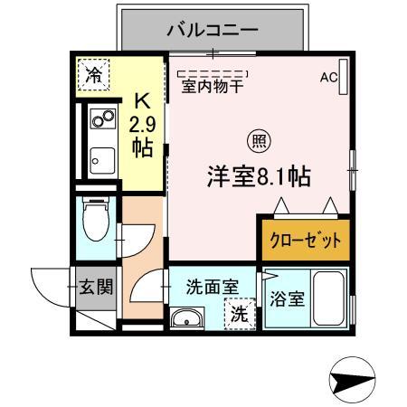 Floor plan for room 201