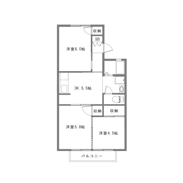 Floor plan for room 205