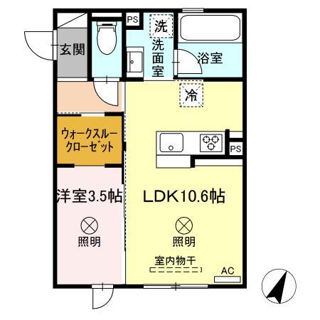 Floor plan for room 201