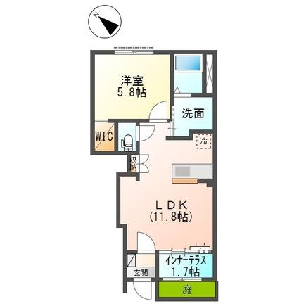 Floor plan for room 107