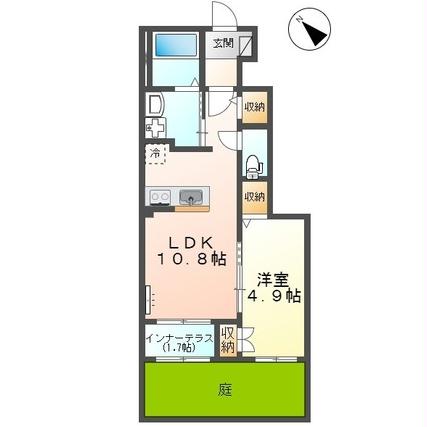 Floor plan for room 105