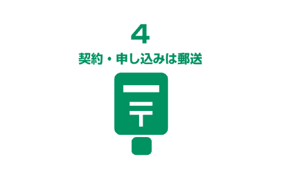 4.契約・申し込みは郵送